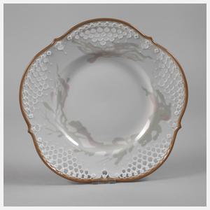 Meissen großer Durchbruchteller "Floral"