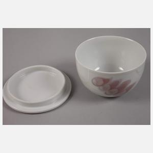 Meissen Zuckerdose und Paar Teller "Windblume"