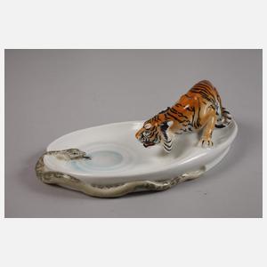 Meißen Teichert Schale mit Tigerszene