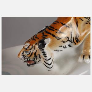 Meißen Teichert Schale mit Tigerszene