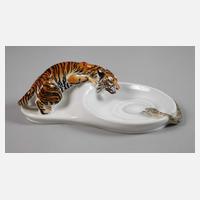 Meißen Teichert Schale mit Tigerszene111