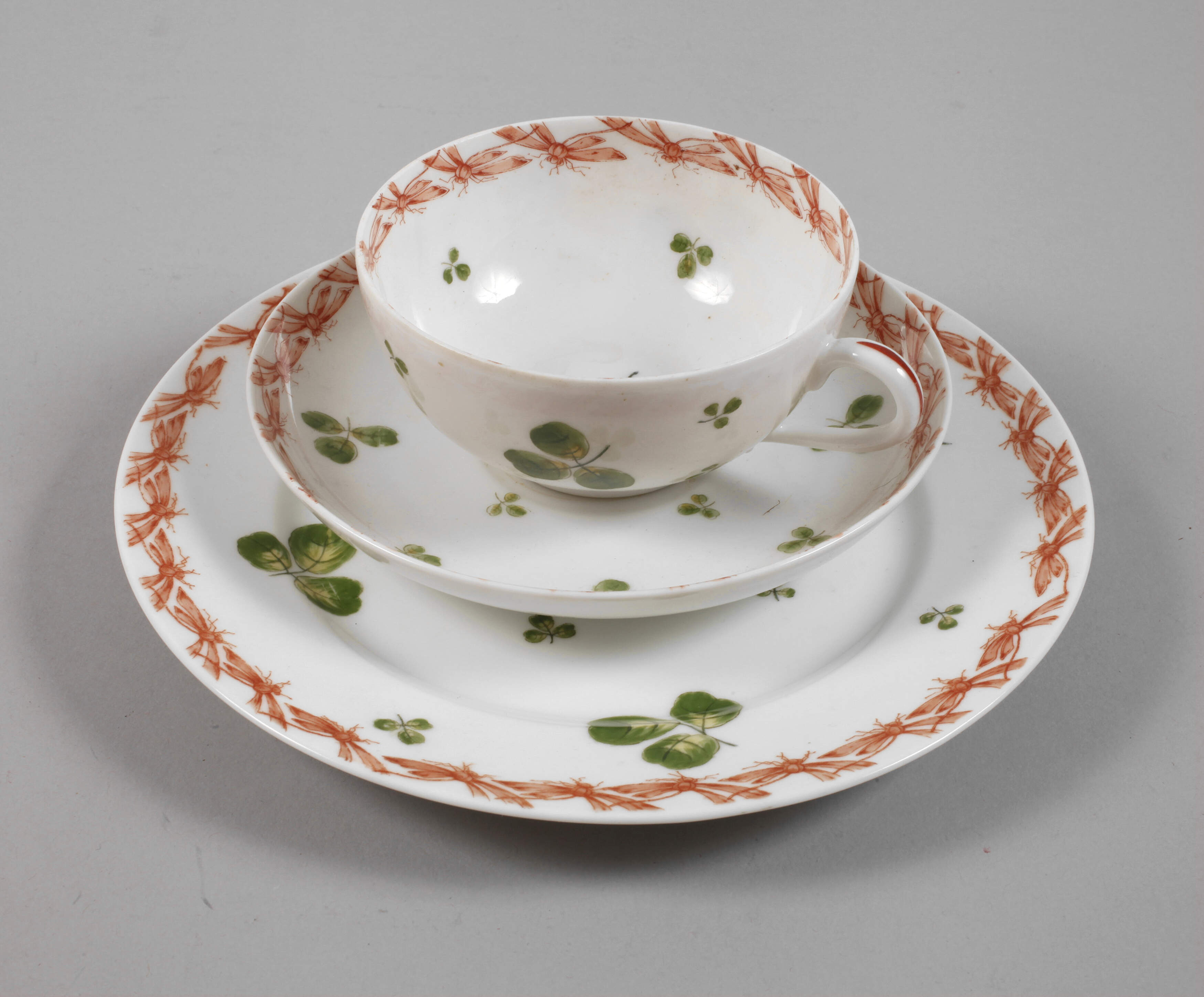 Nymphenburg Teegedeck Kleeblattdekor