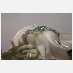 Rudolstadt-Volkstedt "Steinbock mit Echse"