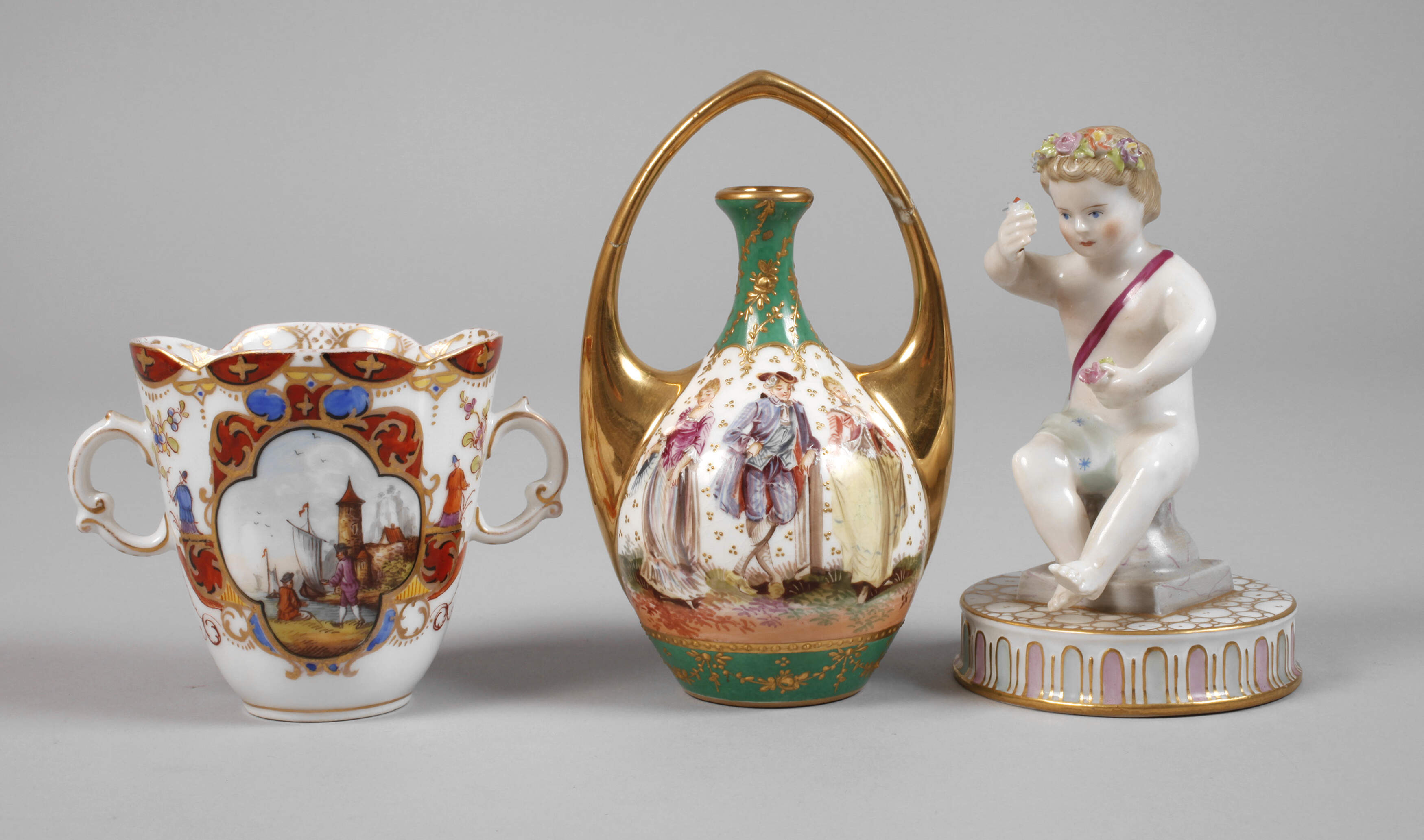 Sachsen Konvolut Zierporzellan Rokokostil