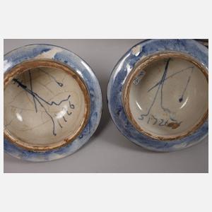 Paar Deckelvasen Savona