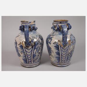 Paar Deckelvasen Savona