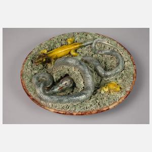 Reptilienteller nach Bernard Palissy