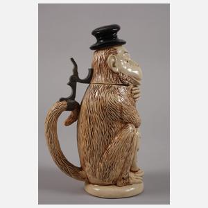 Figürlicher Trinkerkrug als Affe