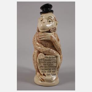 Figürlicher Trinkerkrug als Affe