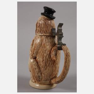 Figürlicher Trinkerkrug als Affe