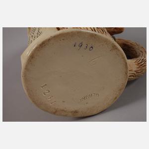 Figürlicher Trinkerkrug als Affe