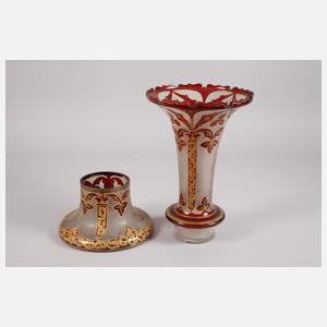 Übergroße böhmische Pokalvase