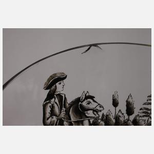 Deckelpokal mit Schwarztlotmalerei