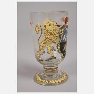 Becherglas mit Kurbayrischem Wappen