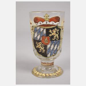 Becherglas mit Kurbayrischem Wappen