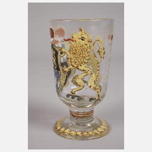 Becherglas mit Kurbayrischem Wappen