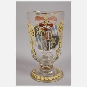 Becherglas mit Kurbayrischem Wappen