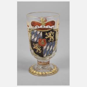 Becherglas mit Kurbayrischem Wappen