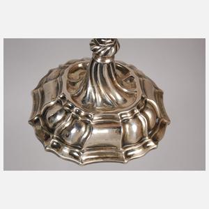 Paar barocke Silberleuchter Augsburg