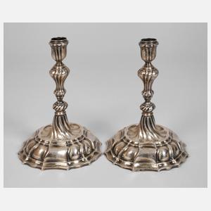 Paar barocke Silberleuchter Augsburg