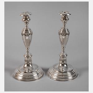 Paar Biedermeierleuchter Silber