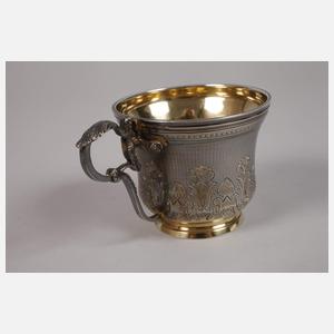 Frankreich Silbertasse aus Adelsbesitz