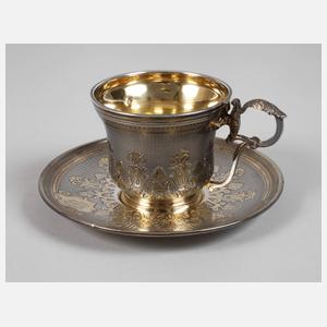 Frankreich Silbertasse aus Adelsbesitz