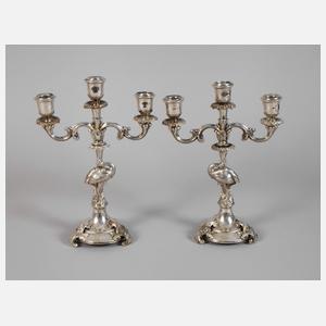 Paar Kerzenleuchter Silber