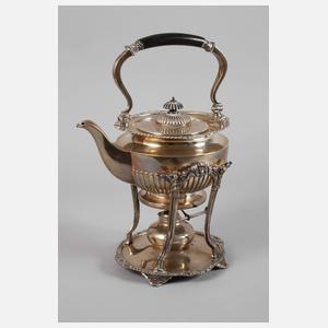 Silber Teekessel mit Rechaud