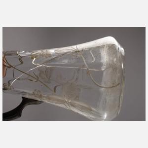 Zwei Karaffen mit Silbermontur