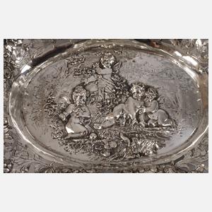 Große Durchbruchschale Silber