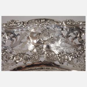 Große Durchbruchschale Silber