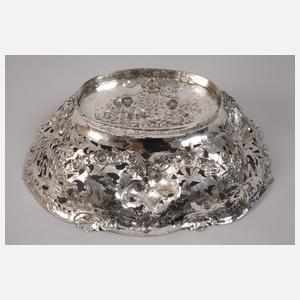 Große Durchbruchschale Silber