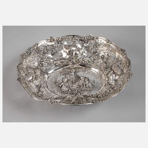 Große Durchbruchschale Silber
