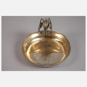 Silberschale im Art déco-Stil