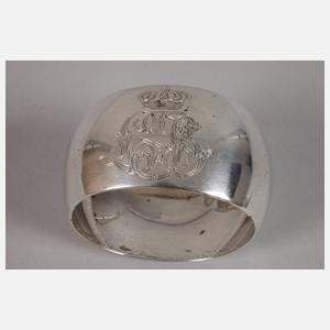 Drei Serviettenringe Silber aus Adelsbesitz