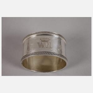 Drei Serviettenringe Silber aus Adelsbesitz