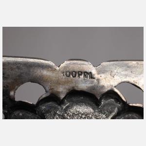 Große quadratische Silberschale