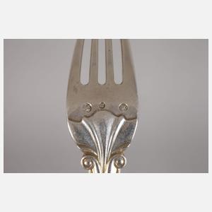 Gabel aus dem Rokoko Tafelsilber Kaiser Wilhelm II.