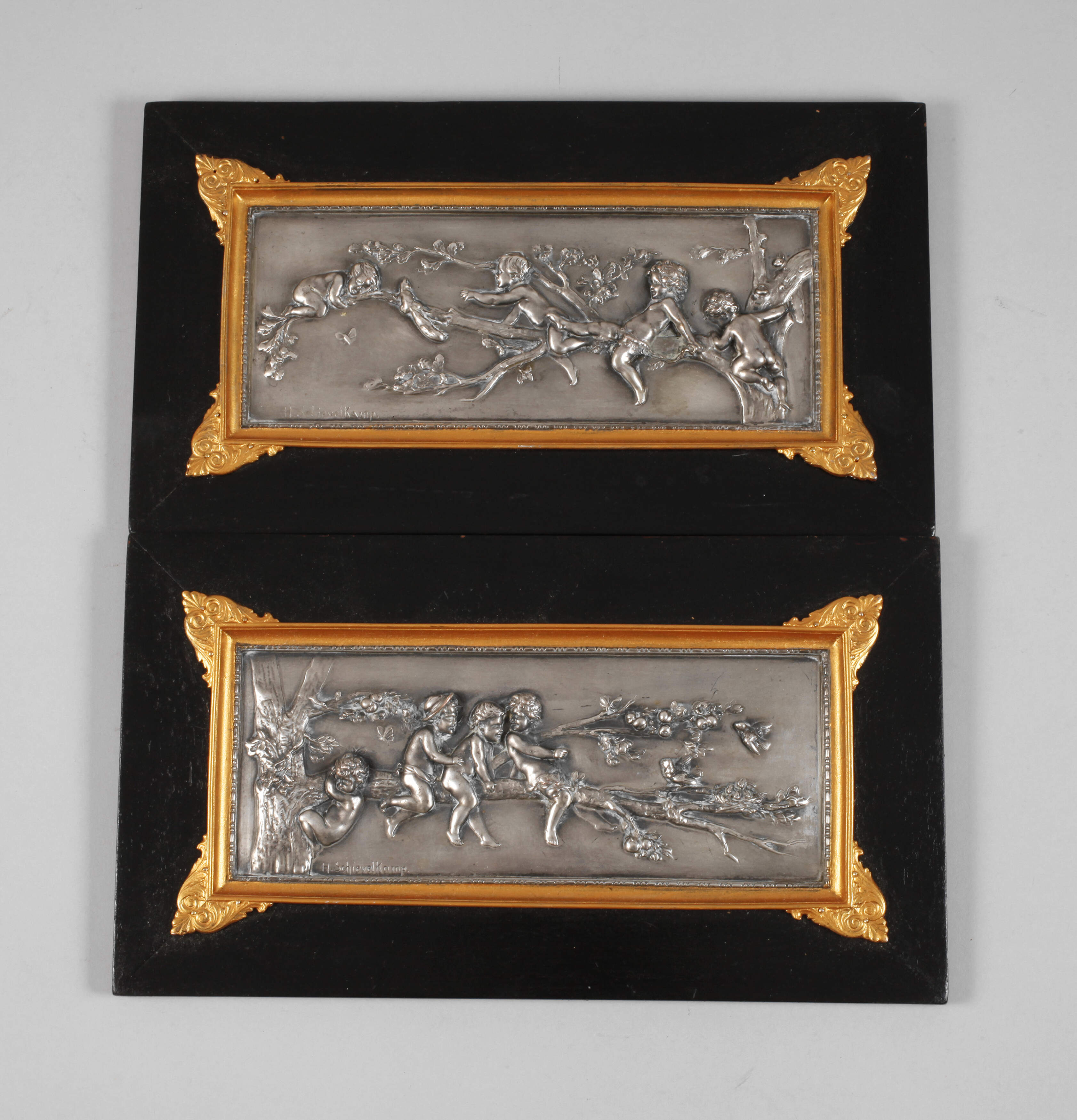 Paar Reliefbilder Helmuth Leopold Wasa Schievelkamp