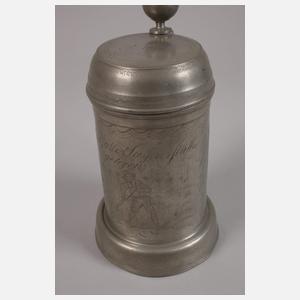 Zinn Walzenkrug Sachsen