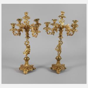 Paar prunkvolle Figurenleuchter