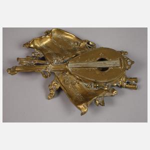 Schreibzeug Bronze mit Laute