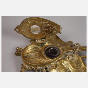 Schreibzeug Bronze mit Laute