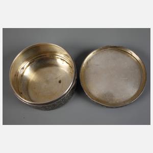 Russland Deckeldose Niello Silber