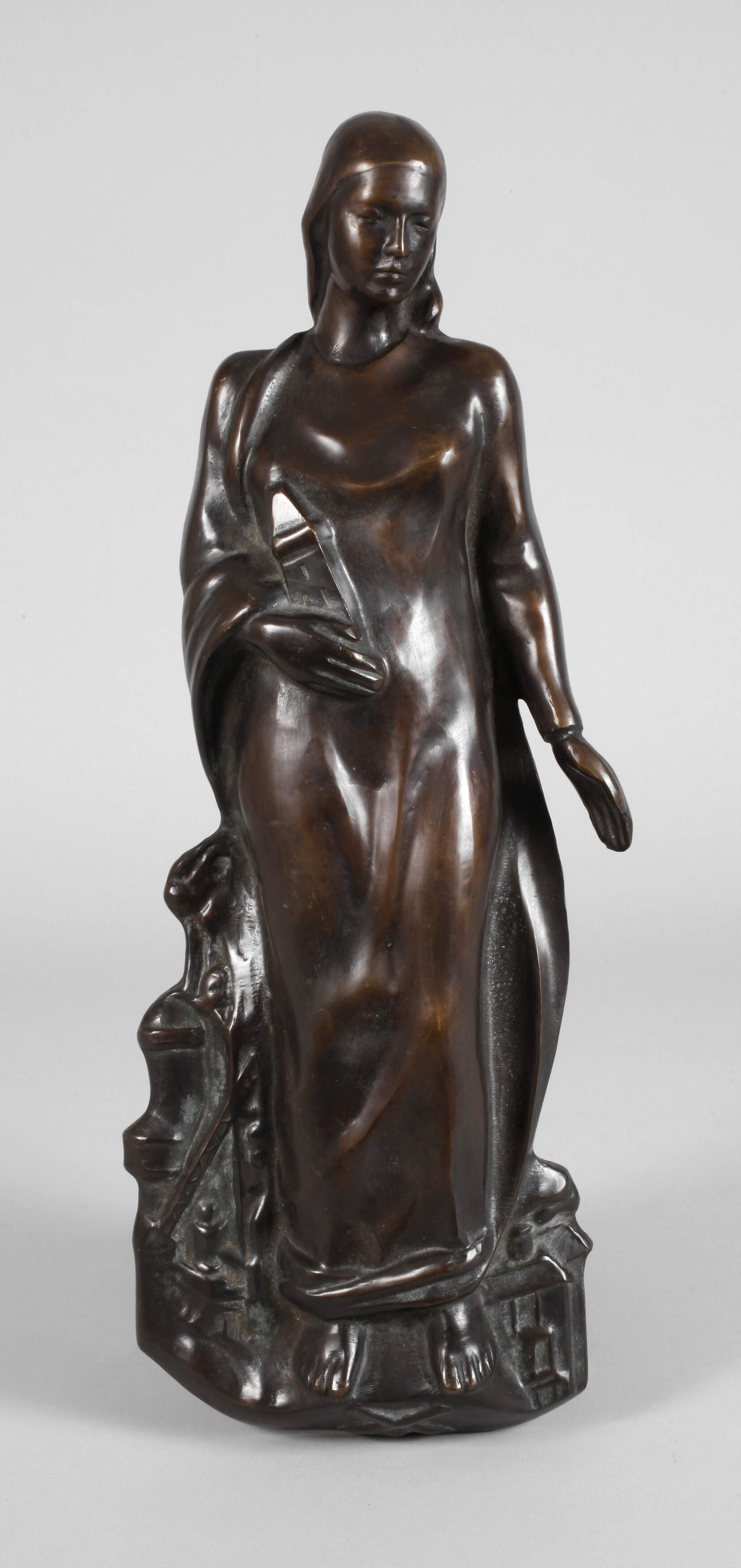 Bronzerelief Heilige Barbara