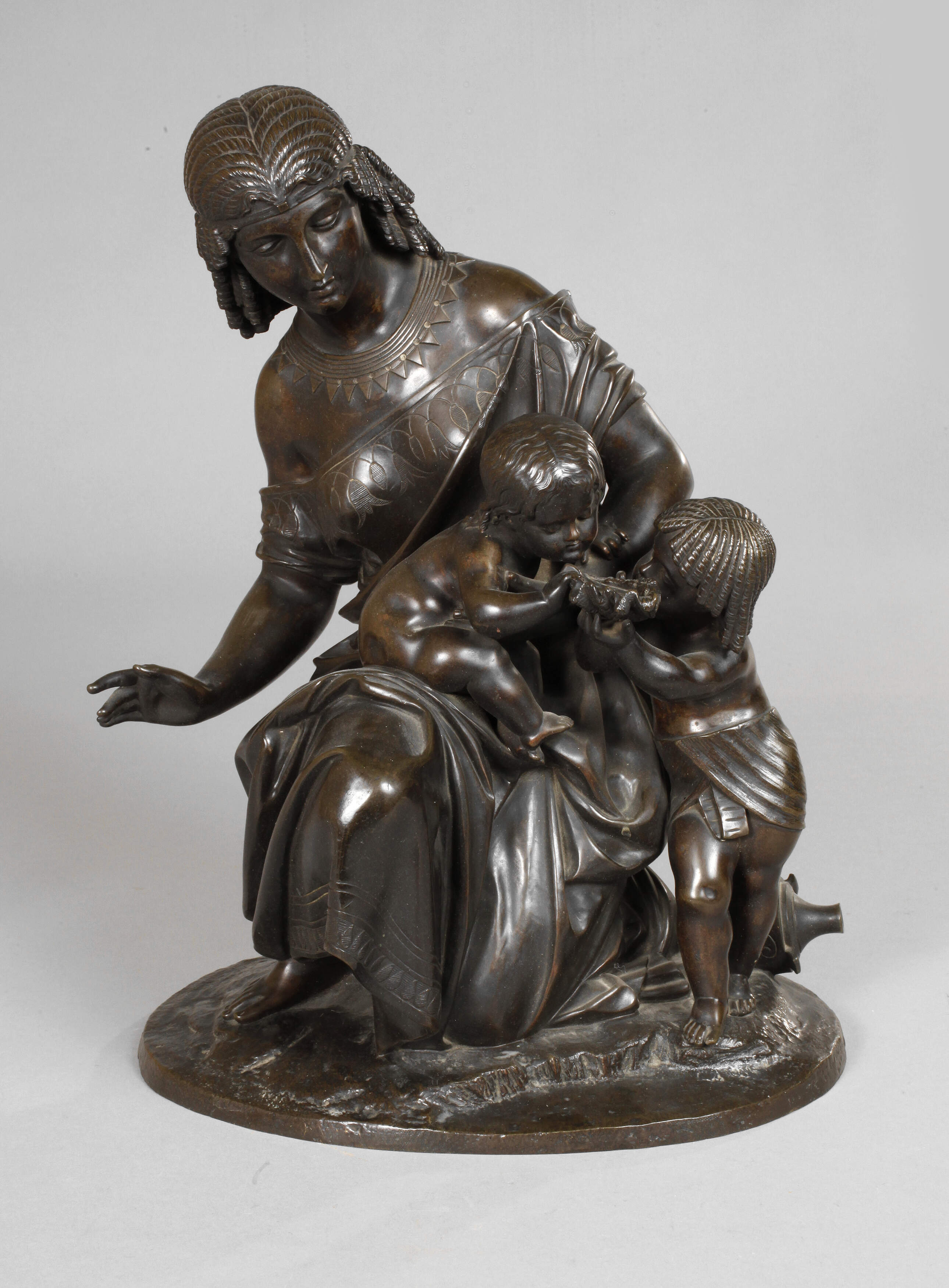 Mathurin Moreau attr., Mutter mit Kindern