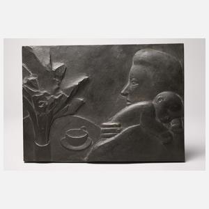 Wandplakette Mutter und Baby