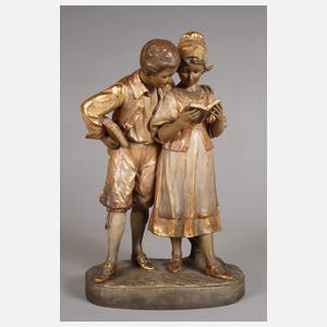 Goldscheider Wien "Lesende Kinder"