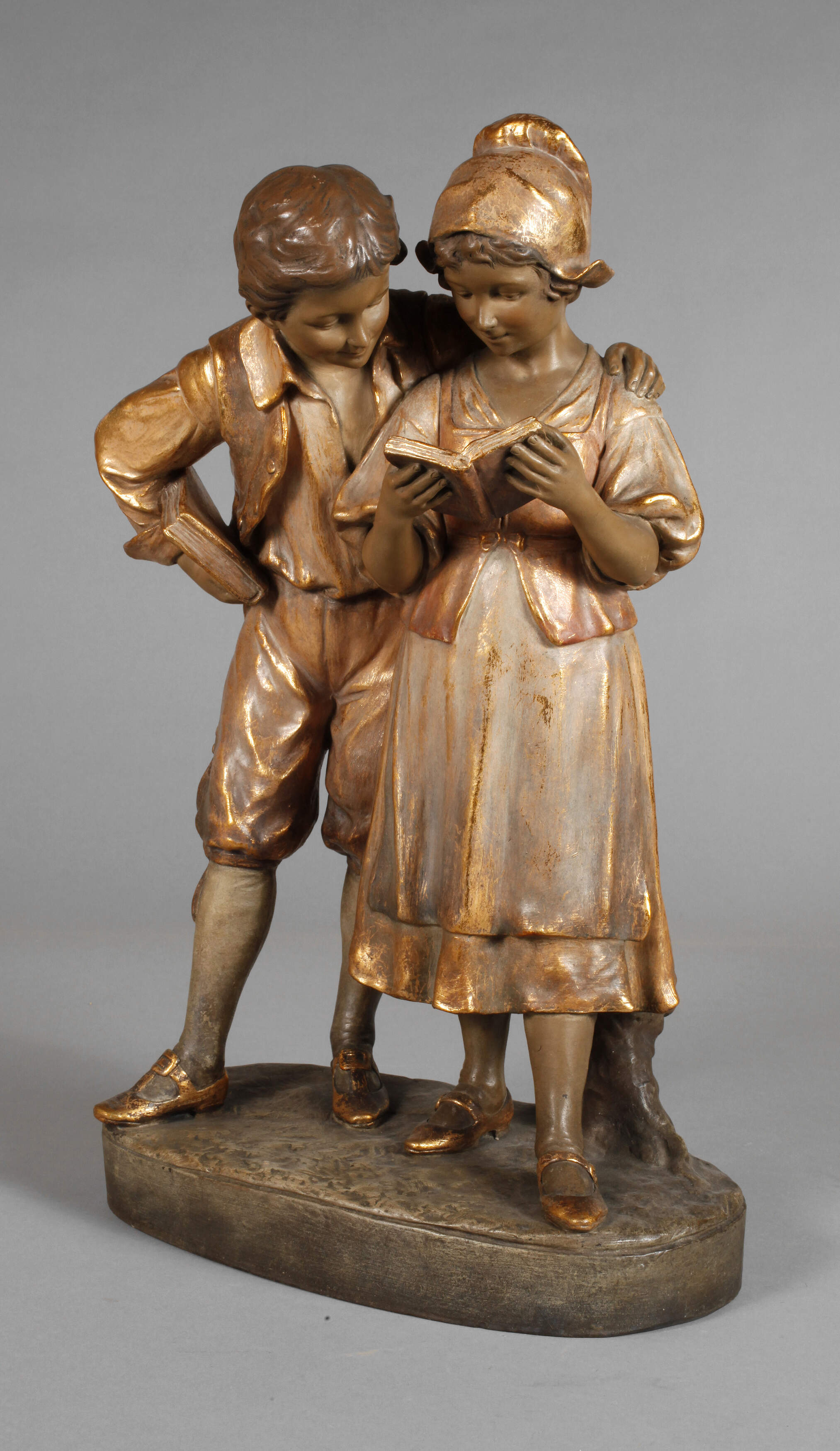 Goldscheider Wien "Lesende Kinder"